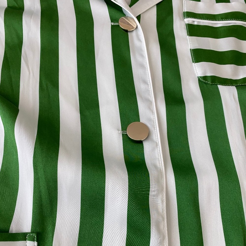 Bed to Brunch Short Stripe Satin Pajamas - Picture 4 of 8